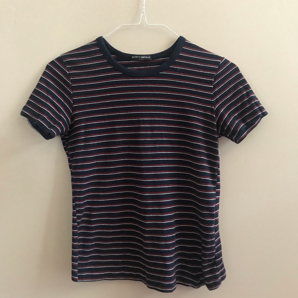 Brandy Melville Red White and Blue Striped Top